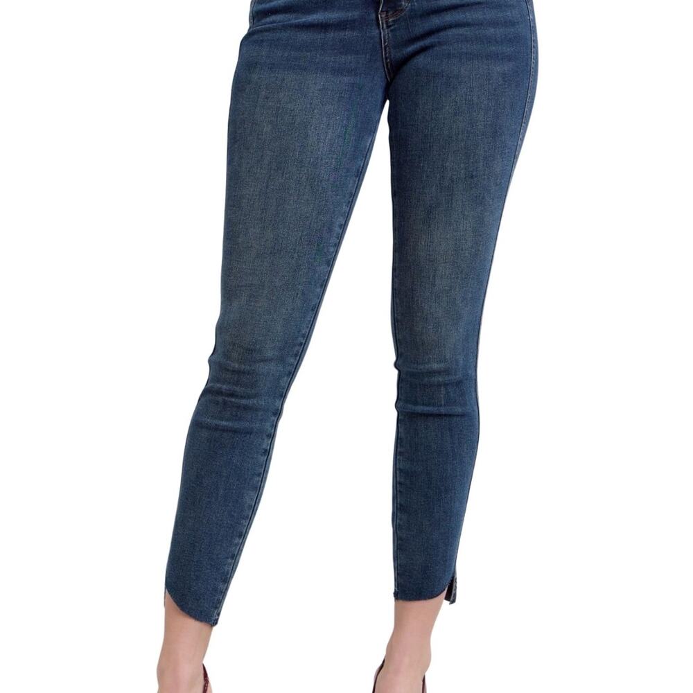 Judy Blue Womens High Rise Tummy Control Step Hem Skinny Jeans Size 11/30